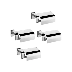 Tema Banyo Premium Kapaklı Tuvalet Kağıtlık 71009 4lü Paket