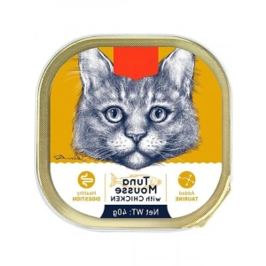 Ton Balıklı ve Tavuklu Yaş Pate Kedi Maması, 40 Gr x 6 Adet