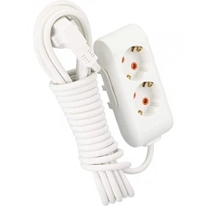 Topraklı 2li Kablolu Priz Seti, 5 Metre Uzunluk