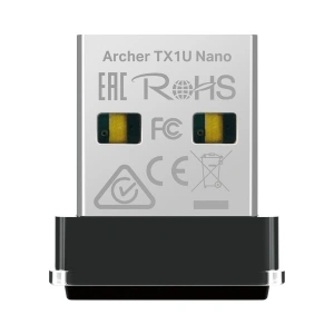 TP-Link Archer TX1U Nano | Wi-Fi 6 USB Adaptör | AX300 Mbps | Nano Boyut | MU-MIMO | AP Modu | Kolay Kurulum | Windows & Linux Uyumlu | Seyahat ve Uzaktan Çalışma İçin İdeal
