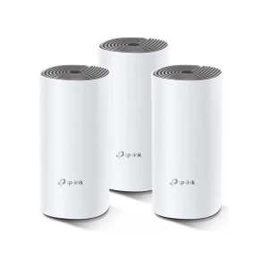 TP-Link Deco E4 (3-Pack) | Wi-Fi 5 Mesh Sistemi | AC1200 Mbps Hız | Fiber Uyumlu | Çift Bant | 100 Mbps Port | 100 Cihaz Desteği | 370 m² Kapsama | WPA3 | Mobil Uygulama ile Kolay Kurulum