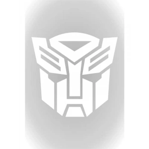 Transformers Temalı 10 x 11 cm Oto Sticker, Beyaz Renk