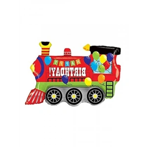 Tren Şeklinde Folyo Balon, 80 cm Eğlenceli Parti Malzemesi