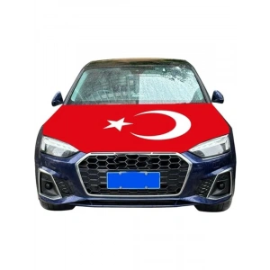 Türkiye Bayrağı Kaput Fan Öğesi, 115CM x 155CM Boyutunda