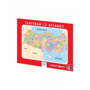 Türkiye Haritası Puzzle - 35 Parça Çerçeveli Yapboz