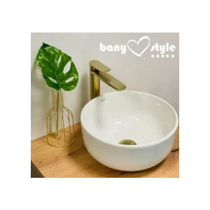 Turkuaz Cerastyle Aqua 33 cm Mini Tezgah Üstü Çanak Lavabo