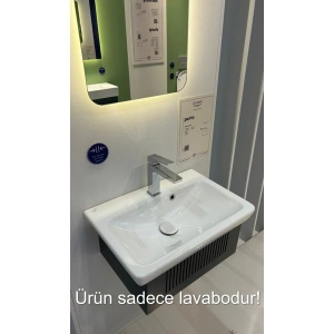 Turkuaz Seramik Cerastyle Porto 65 x 38 cm Etajerli Lavabo