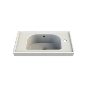 Turkuaz Seramik Frame Etajerli Lavabo 50 x 28 cm Sağdan Delikli