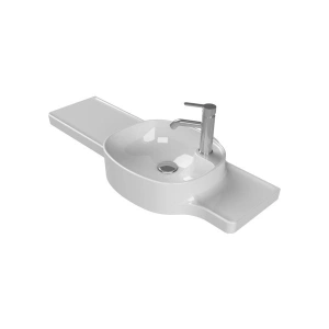 Turkuaz Seramik Harmony 100 cm Etajerli Lavabo (Sağdan Hazneli)