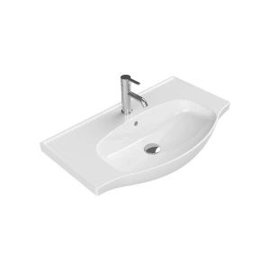 Turkuaz Seramik Lila 80 Cm Etajerli Lavabo