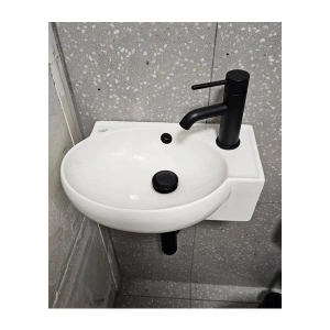 Turkuaz Seramik Mini Köşe Lavabo 28 x 45 cm