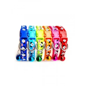 Turkuaz Zilli Dokuma Boyun Tasması 19x1 cm