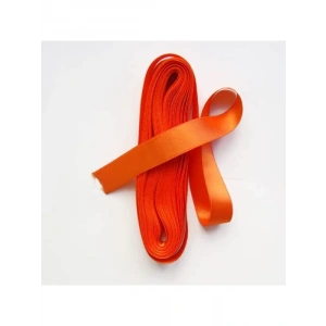 Turuncu Saten Kurdele, 1 cm Genişlik, 10 Metre Uzunluk