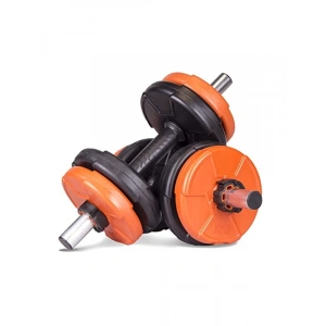 Turuncu-Siyah Dambıl Seti, 6 in 1 Fitness Set
