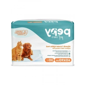 Tuvalet Eğitim Pedi - 60x90 cm, 30 Adet, 3 Katmanlı Emici