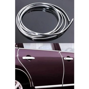 U Tipi Krom Nikelaj Kapı Koruma Şeridi - 5 Metre