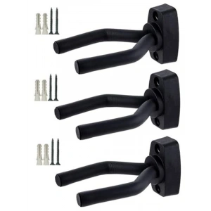 Üç Adet Gitar Bağlama ve Ukulele Duvar Askısı