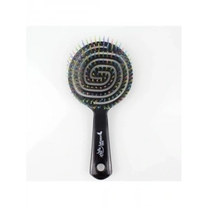 Üç Boyutlu Oval Saç Fırçası - Siyah