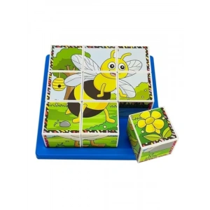 Uçan Hayvanlar 3D Puzzle Seti - 9 Küp ve 6 Yapboz