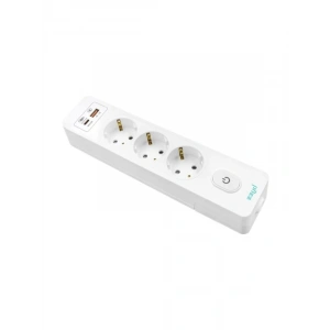 Üçlü Anahtarlı USB Hızlı Şarjlı Topraklı Priz, 2m, Çocuk Korumalı