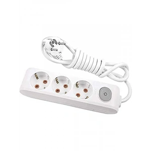 Üçlü Priz Anahtarlı, Topraklı, Çocuk Korumalı, 5 Mt