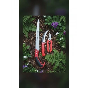 Üçlü Profesyonel Bahçe Seti, Testere, Ot Testeresi ve Budama Makası