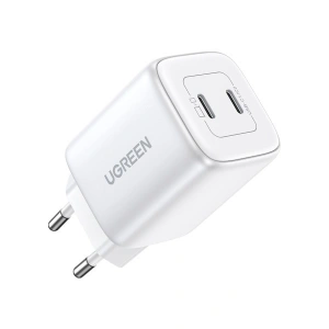 UGREEN Nexode 45W GaN Hızlı Şarj Cihazı QC PD 2xUSB-C, Beyaz - 15327