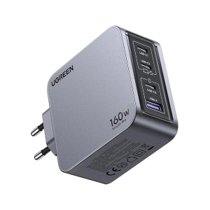 Ugreen Nexode Pro 160W Gan Hızlı Şarj Cihazı 100W Kablolu Type-C Qc Pd 3xusb-C 1xusb-A Gri 25877