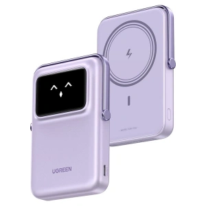 Ugreen Uno Magsafe Wireless 10.000 mAh 20W Hızlı Şarj Mini Powerbank, Mor - 45328