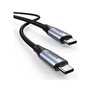 UGREEN USB-C 100W Thunderbolt USB3.1 GEN2 5A QC PD Hızlı Şarj Kablosu, 1 m, Siyah, 80150