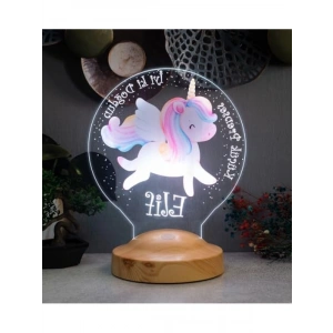 Unicorn Tasarımlı İsimli LED Lamba - Renk Değiştiren
