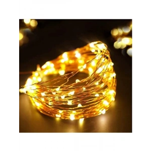 USB Girişli 5 Metre Peri Led Işık Seti (Sarı)