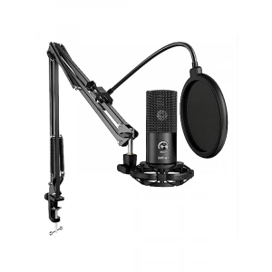 USB Mikrofon Seti, Oyun ve Podcast için Pop Filtre ile