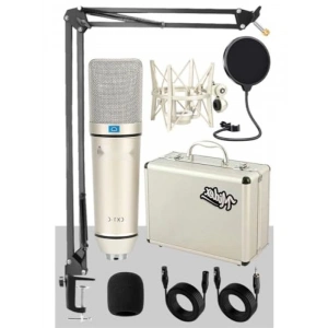 Üst Seviye Condenser Stüdyo Ses Kayıt Mikrofonu Standı ve Filtre Seti