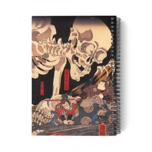 Utagawa Kuniyoshi Spiralli Defter, A5 Çizgisiz ve 100 Sayfa