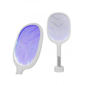 UV Işıklı Şarjlı Sinek Raketi - 1200mAh, 3000V Çıkış