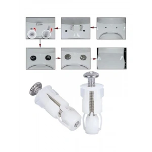 Uyumlu Yavaş Kapanan Klozet Kapak Montaj Dübeli, 2li Set