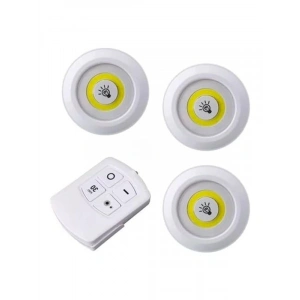 Uzaktan Kumandalı 3lü Beyaz LED Lamba Seti, Kablosuz Aydınlatma