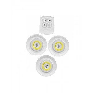 Uzaktan Kumandalı 3lü Led Spot Lamba - Beyaz Işık