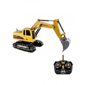 Uzaktan Kumandalı Işıklı Ekskavatör Modeli, 1:24 Ölçek, Hareketli Kepçe