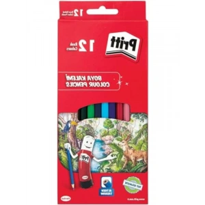 Uzun Kuru Boya Kalemi Seti, 12 Renk, Yüksek Kalite