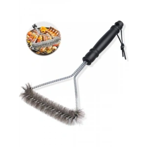Uzun Saplı Paslanmaz Çelik Mangal Temizleme Fırçası