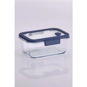 Vakumlu Cam Saklama Kabı - 800 ML - Mavi Renk