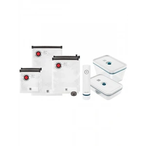 Vakumlu Saklama Seti, Cam, 8 Parça, Pompa ve Torbalar Dahil