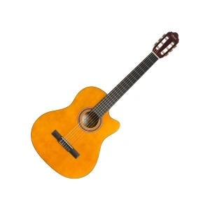 Valencia VC104TC Naturel Cutaway Klasik Gitar 4/4 (Sap Çelik+Kılıf)