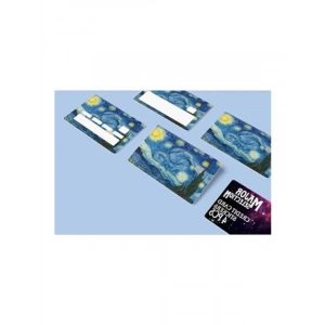 Van Gogh Temalı 4lü Kart Kaplama Sticker Seti ile Sanatınızı Taşıyın
