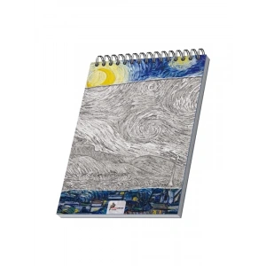 Van Gogh Temalı A5 Eskiz Defteri, Çizgisiz 100 Sayfa ile Sanat