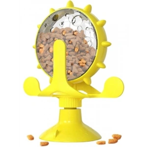 Vantuzlu Dönebilen İnteraktif Kedi ve Köpek Mama Oyuncağı