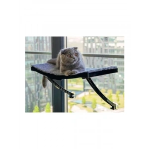 Vantuzlu Plastik Kedi Yatağı, Antrasit Renk