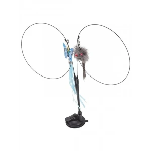 Vantuzlu Tüylü Zilli Kedi Oyuncağı